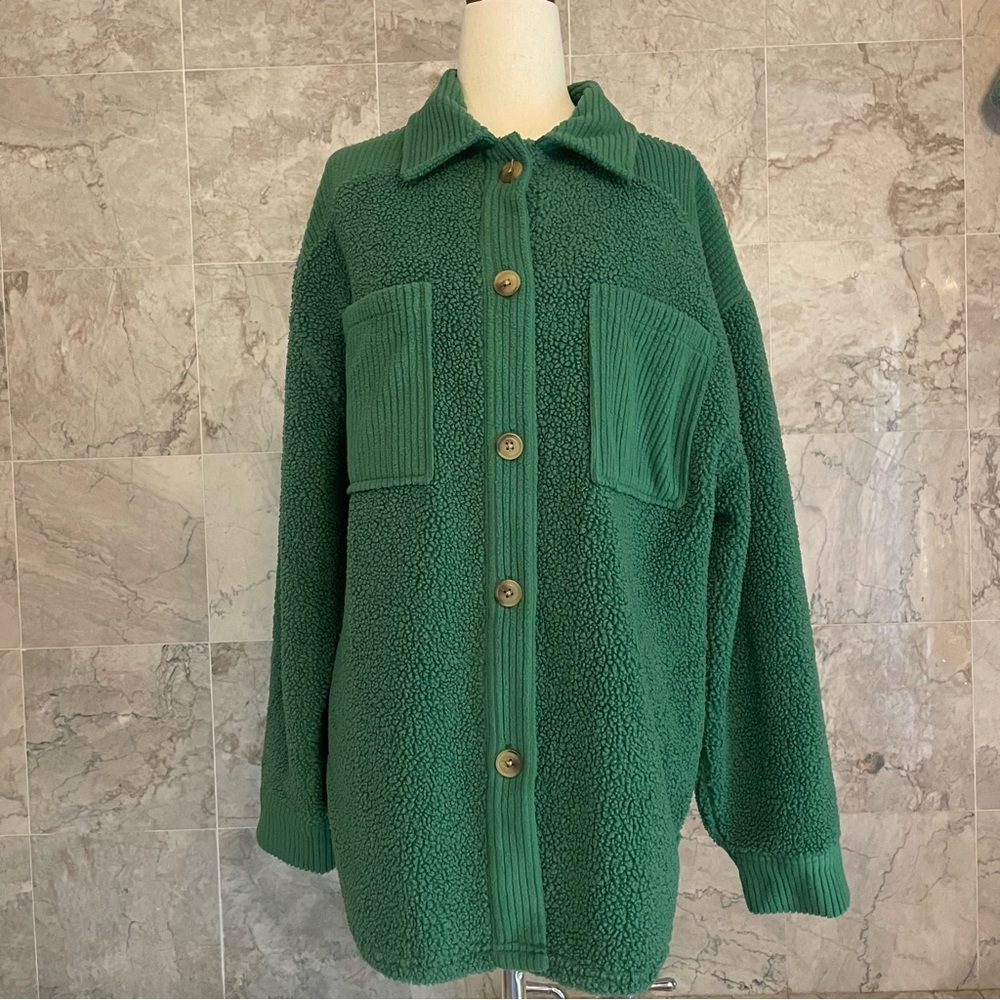 For the Republic Fleece Button Up Jacket - Picture 2 of 7
